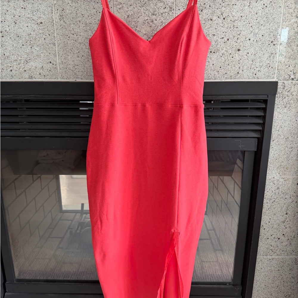 Beyond Yoga Bold Red Spaghetti-Strap Midi Dress